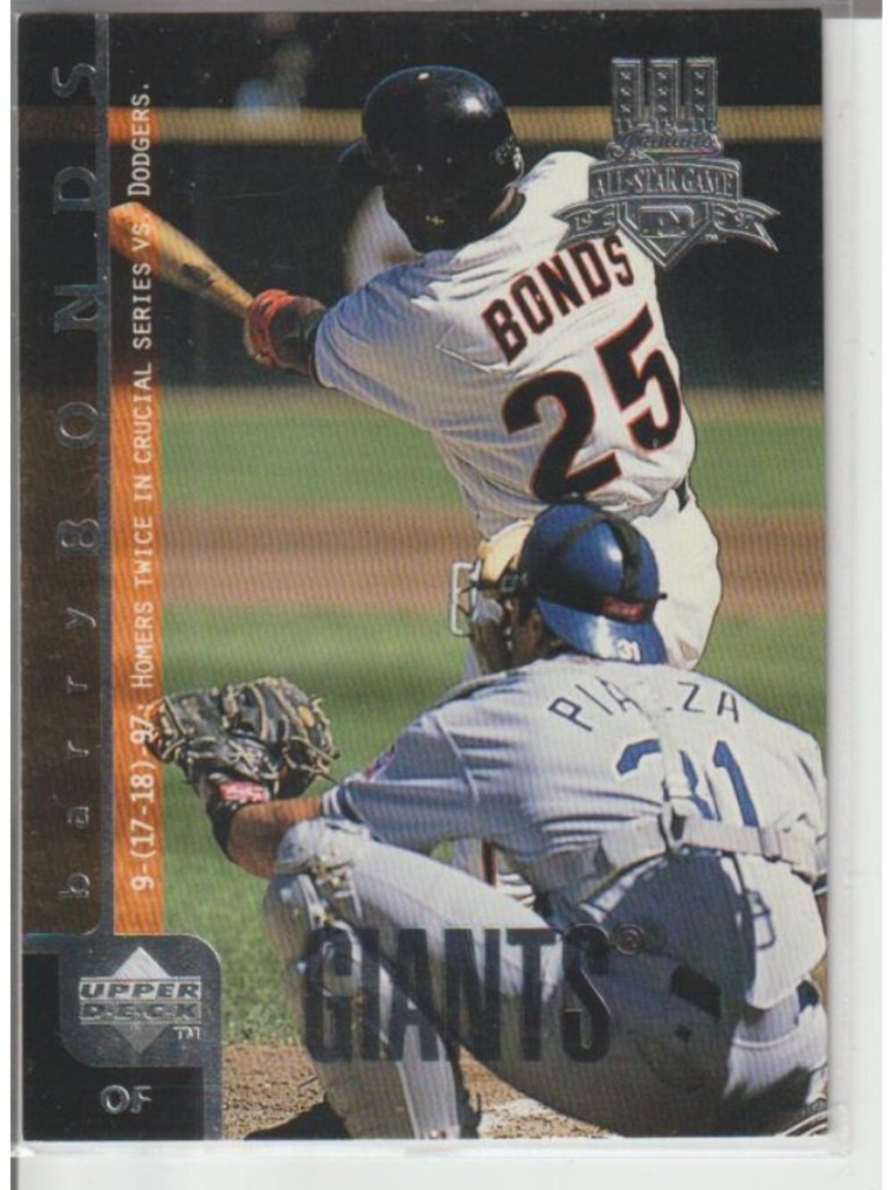 Barry Bonds 1998 Upper Deck All Star Game S. F. Giants #505